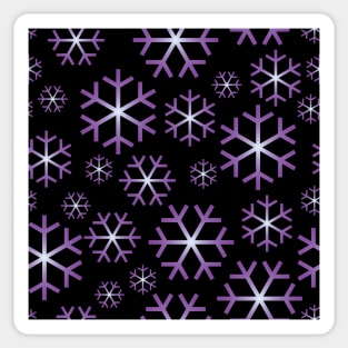 Purple Christmas Snowflakes Pattern Sticker